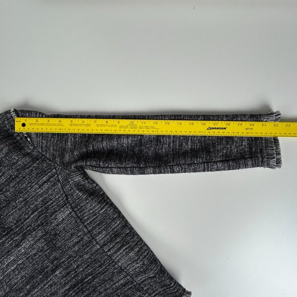 Banana Republic Jacket Women S Tweed Fringe Grey Lined Asymmetrical Snap Closure - Picture 12 of 15